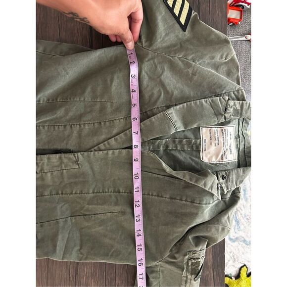 Zadig and Voltaire Olive Green Utility Jacket Love Punk Size XS Patchwork Grunge - Picture 13 of 16